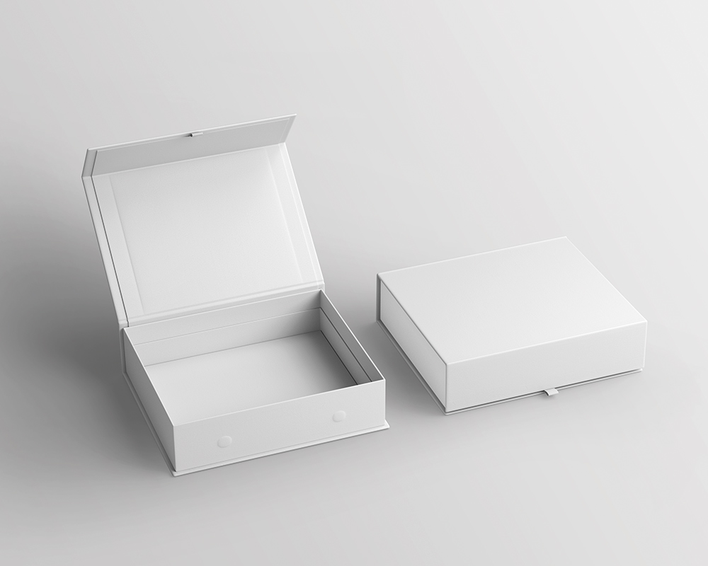 0207 可商用磁吸带磁性礼盒纸盒样机  magnetic gift box mockup