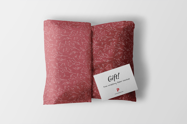 0214 可商用复古包装纸样机 wrapping paper mockup