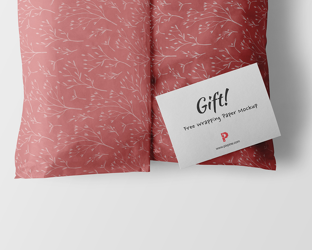 0214 可商用复古包装纸样机 wrapping paper mockup