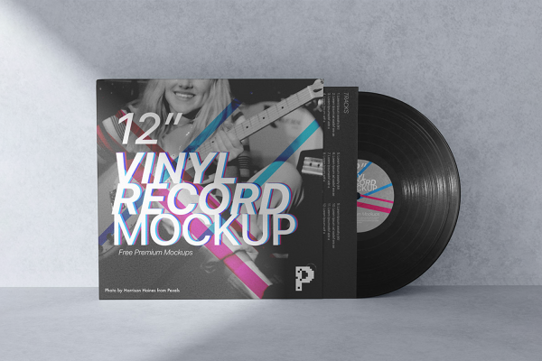 0223 可商用黑胶唱片胶片样机 vinyl record mockup