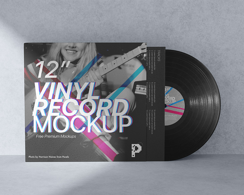 0223 可商用黑胶唱片胶片样机 vinyl record mockup