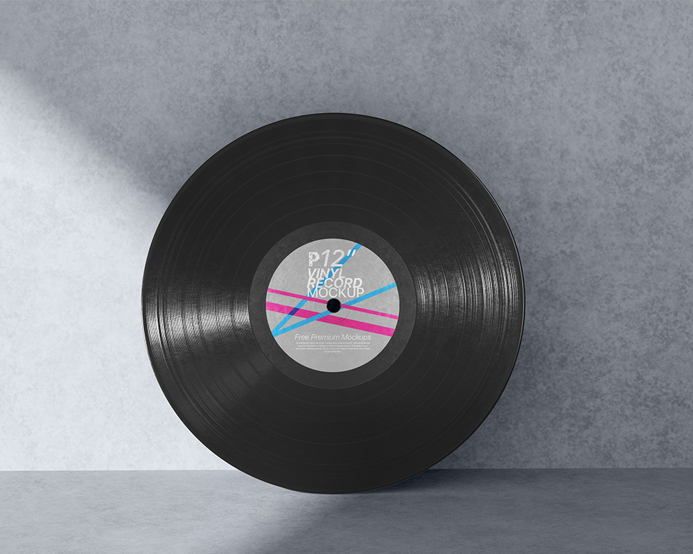 0223 可商用黑胶唱片胶片样机 vinyl record mockup