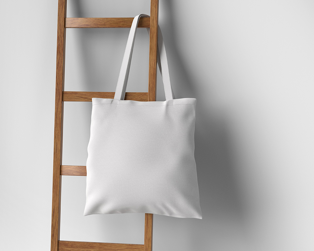 0227 可商用简单场景手提帆布袋样机 hanging tote bag mockup