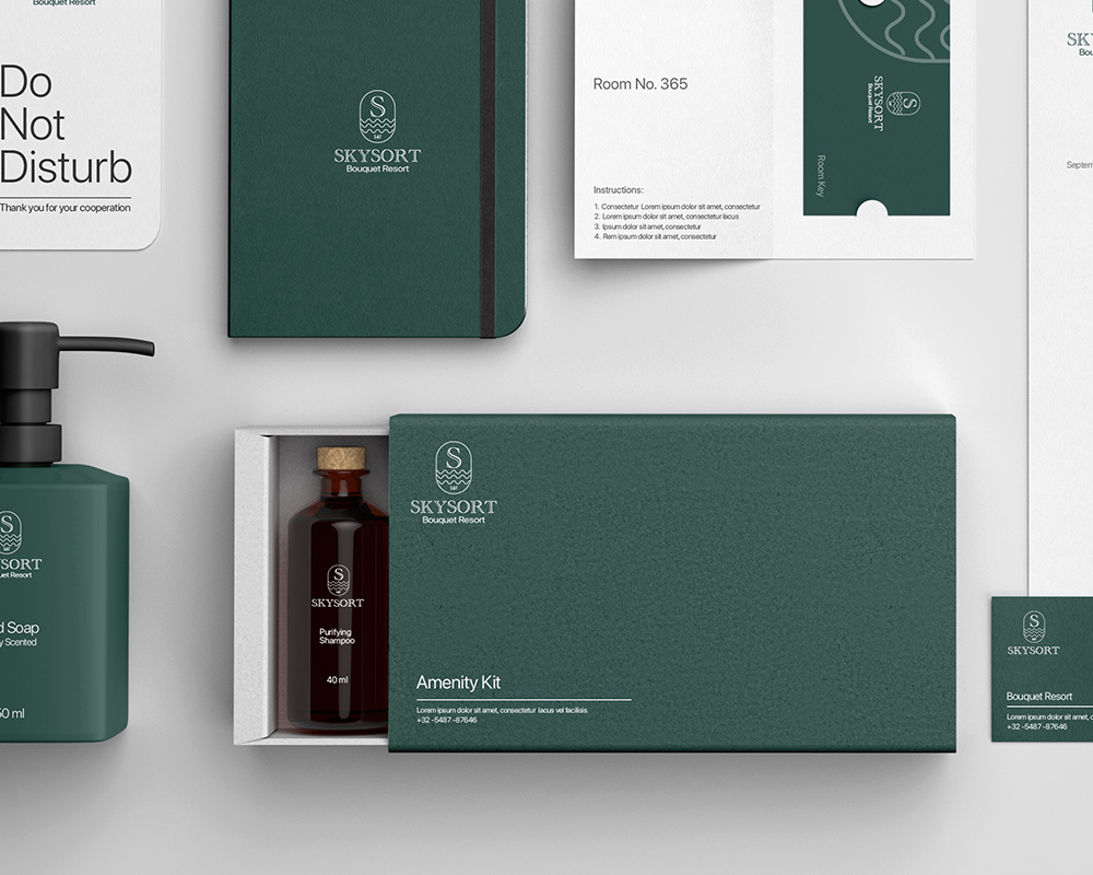 0228 可商用酒店标识VI品牌样机 hotel identity branding mockup