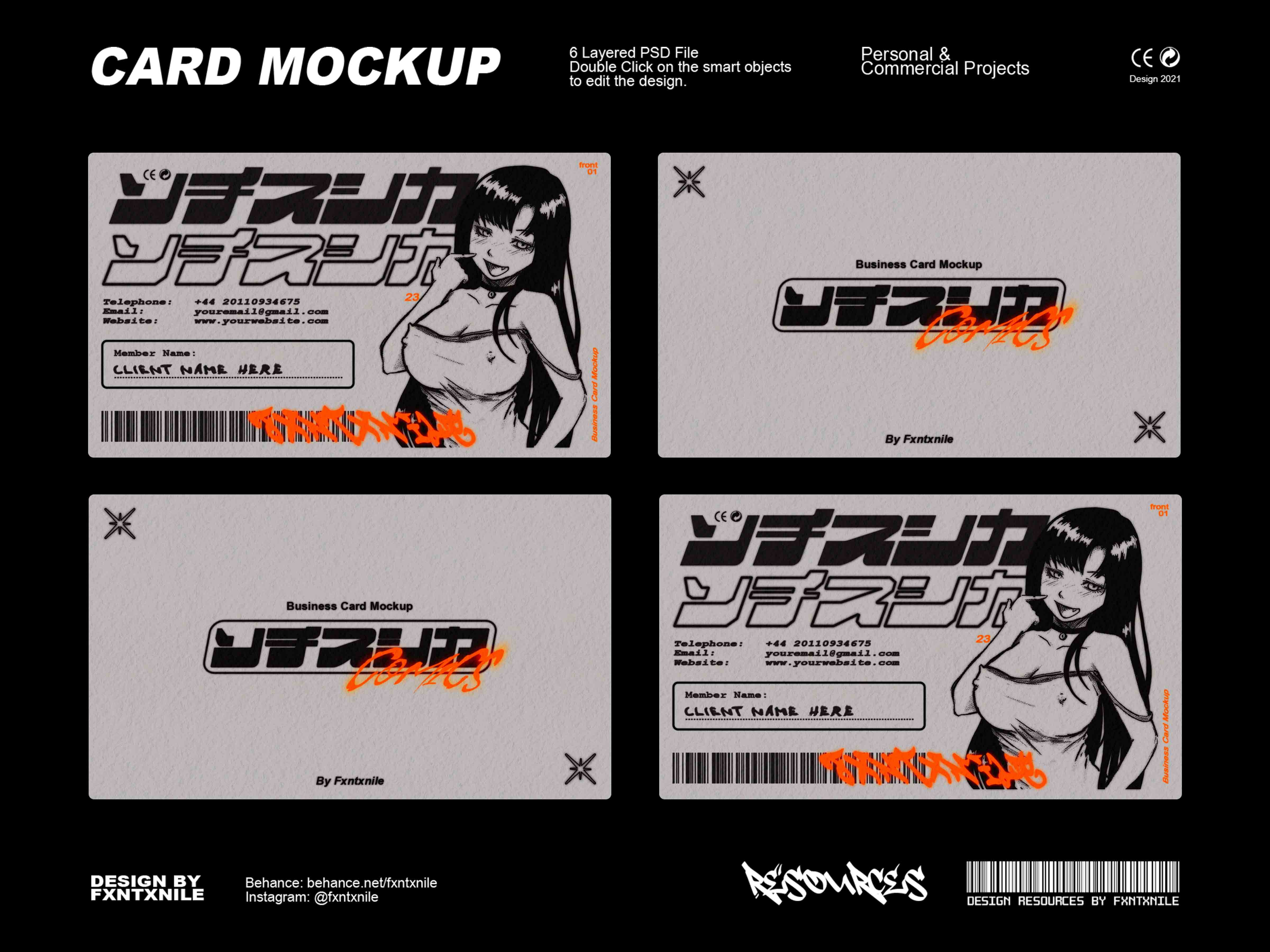 622 6款复古品牌VI标志Logo设计名片卡片展示Ps贴图样机源文件 Business Card Mockup