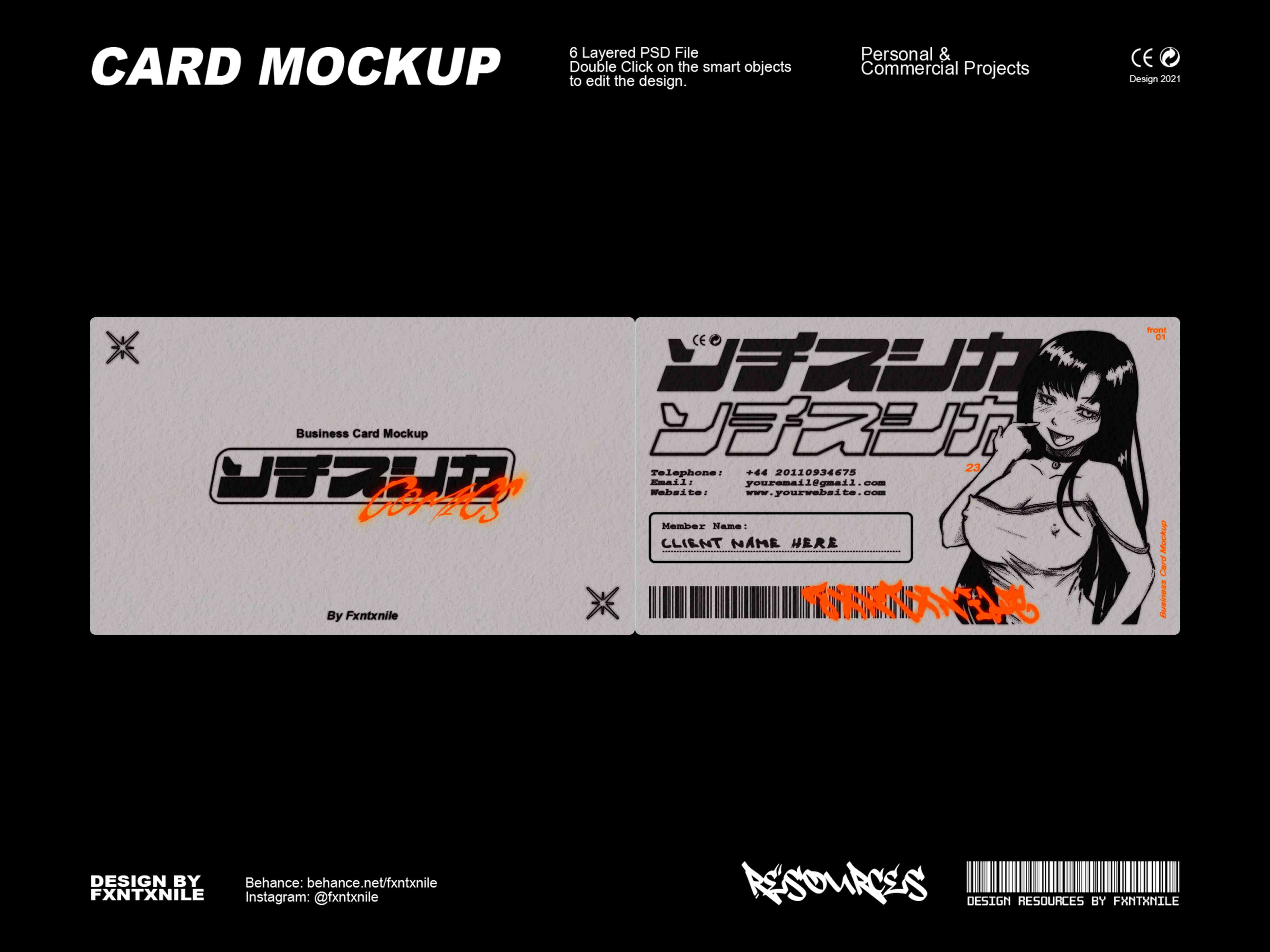 622 6款复古品牌VI标志Logo设计名片卡片展示Ps贴图样机源文件 Business Card Mockup