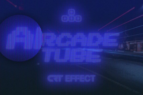 623 赛博朋克炫酷CRT显像管显示效果文本标题Ps样式模板素材 Arcade Tube CRT Effect