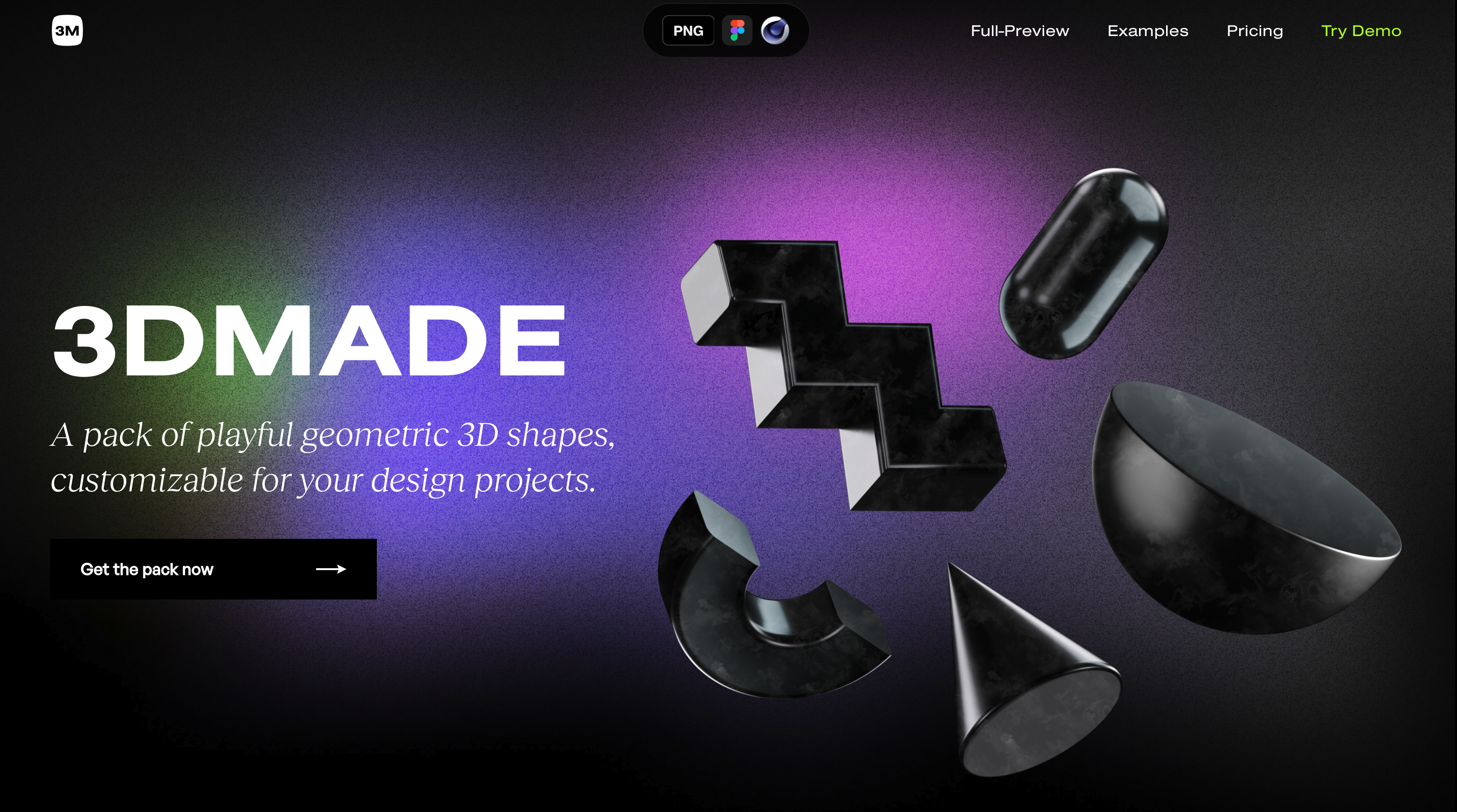 626 创意3D立体金属质感几何Icon图标设计素材源文件 3D Made Big Pack