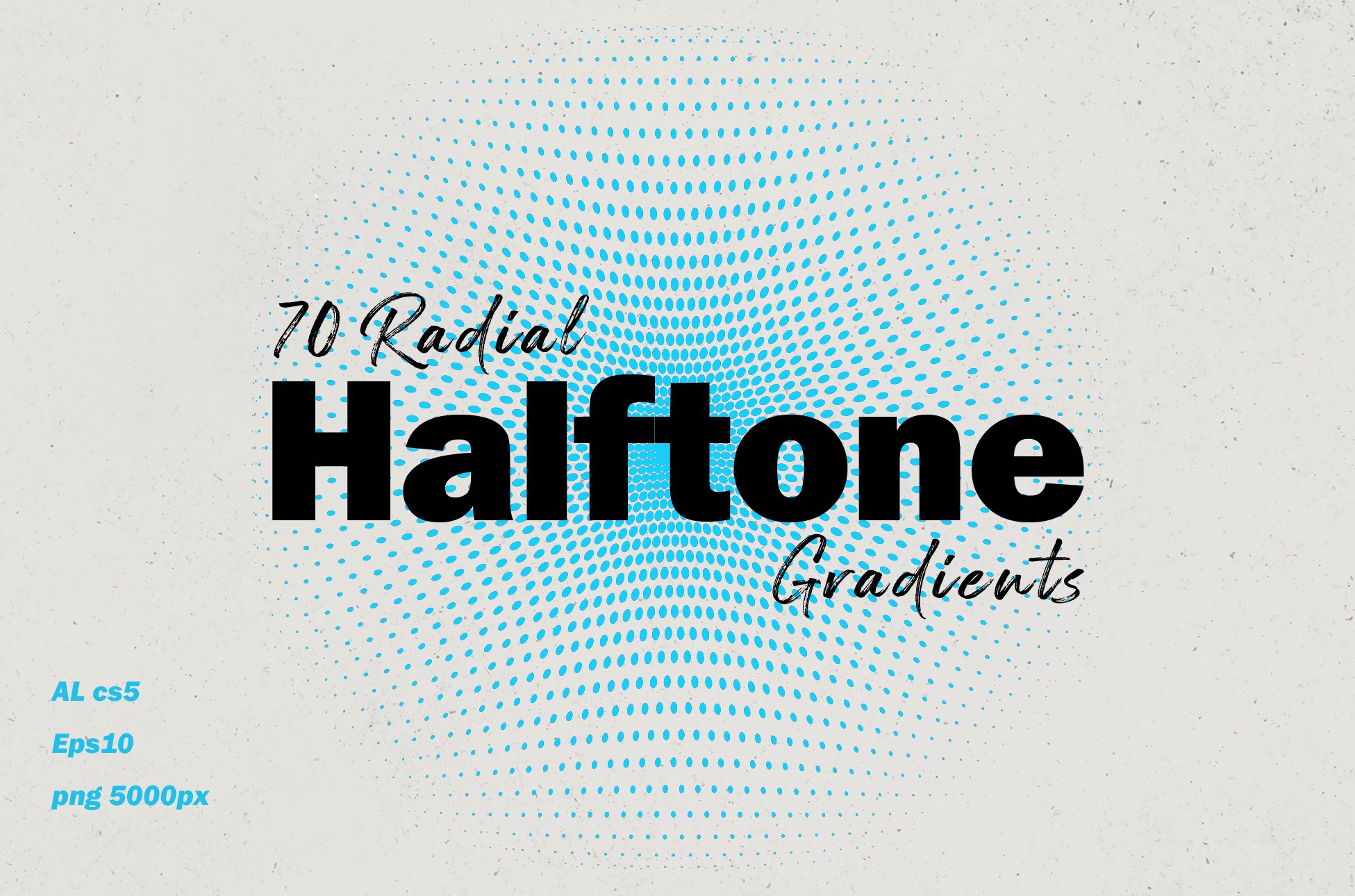 635 70多款圆形渐变半调海报徽标装饰图案设计AI矢量EPS素材 Radial Halftone Gradients Collection