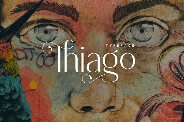 638 现代杂志海报标识设计无衬线英文字体 Thiago Font
