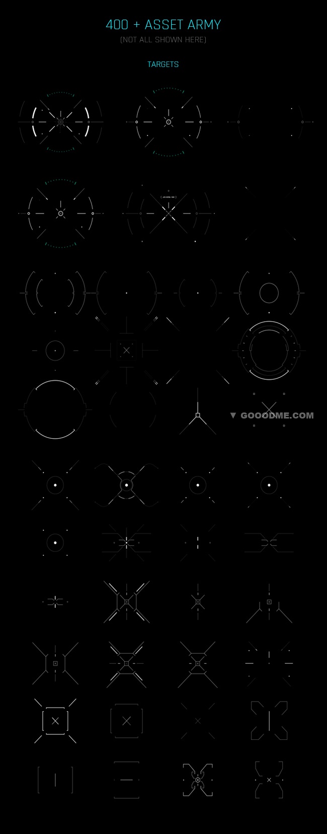 400+高科技感科幻电影游戏UI界面屏幕HUD动画元素 -第1507期-