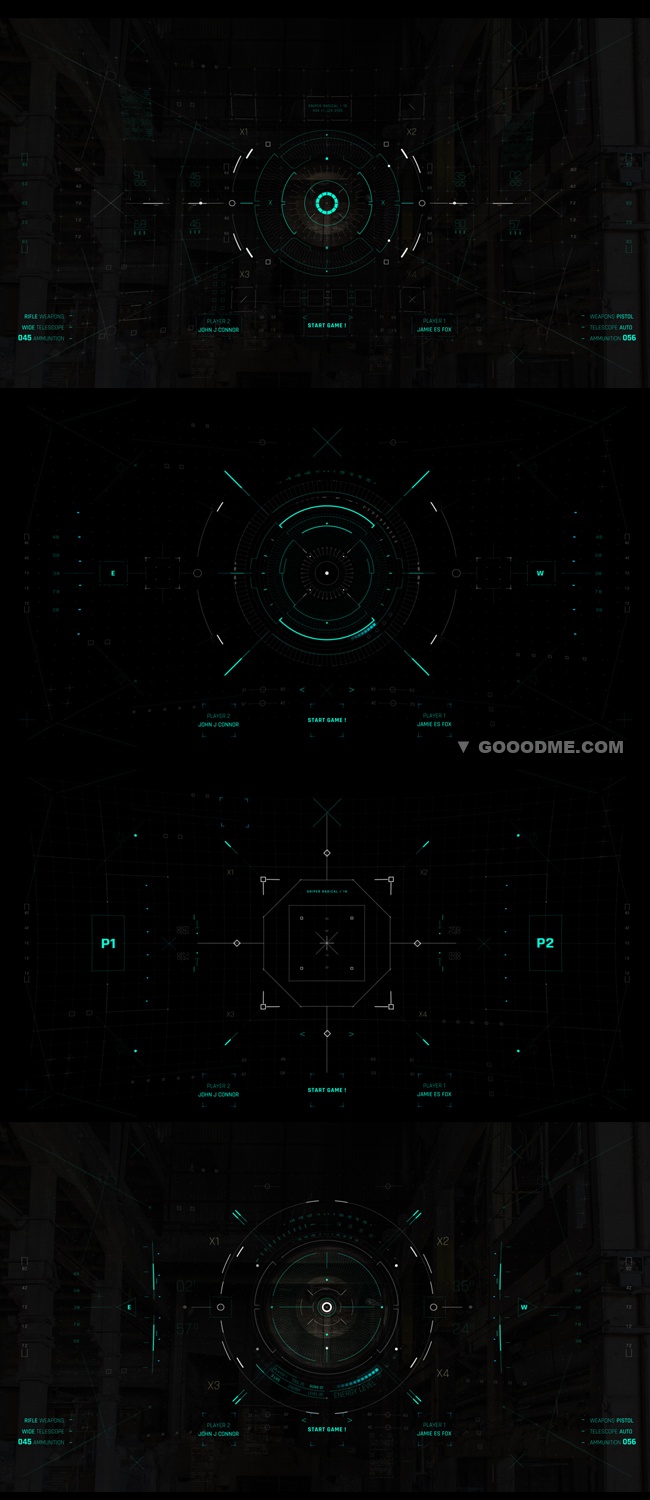 400+高科技感科幻电影游戏UI界面屏幕HUD动画元素 -第1507期-
