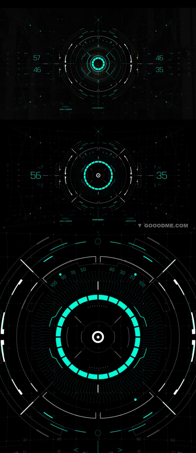 400+高科技感科幻电影游戏UI界面屏幕HUD动画元素 -第1507期-