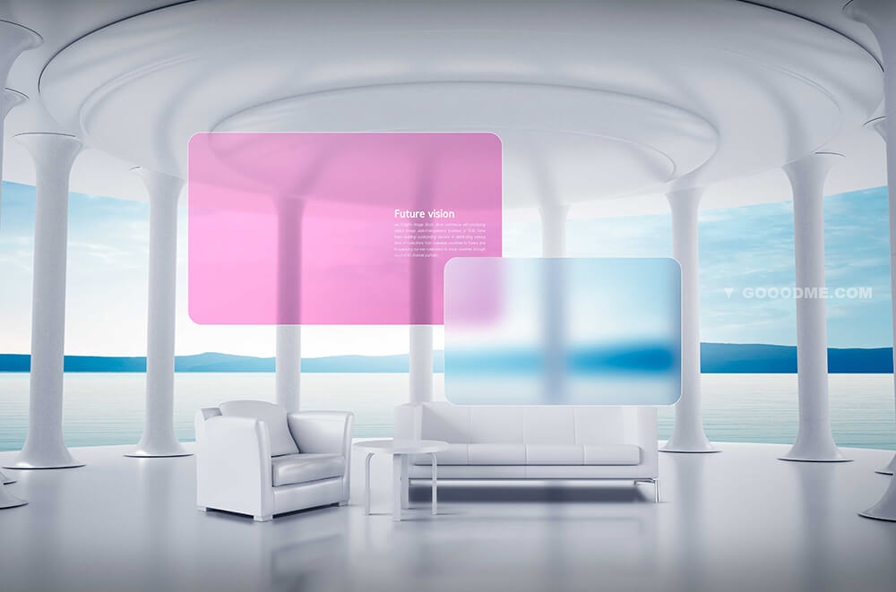 15款ins风网红游泳池轻奢未来透明玻璃空间主视觉海报设计合集 -第1457期-