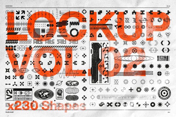 230款时尚潮流现代艺术几何赛博朋克Logo图形AI矢量设计素材 Studio Innate – Lockup Vector Pack Vol.2-1435-