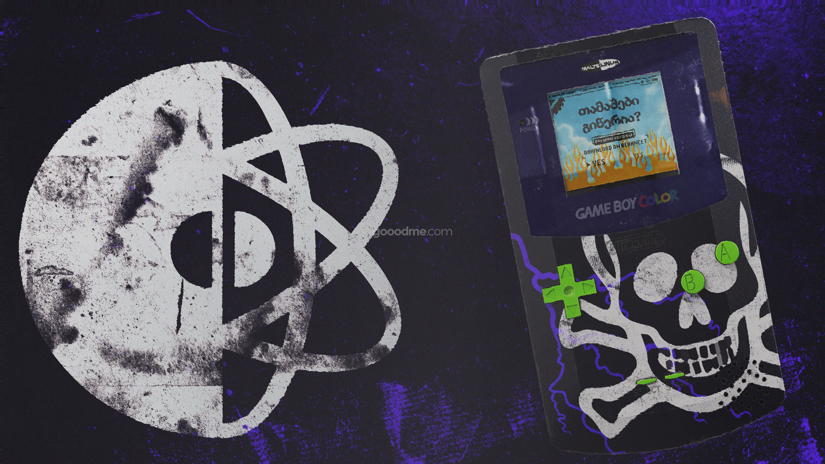 潮流嘻哈复古噪点划痕做旧酸性图标标志PS设计套件34 Grunge Icons and Marks pack