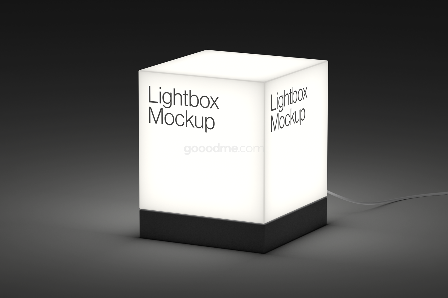 0236 可商用落地灯箱发光LOGO指示样机SupplyFamily lightbox mockup