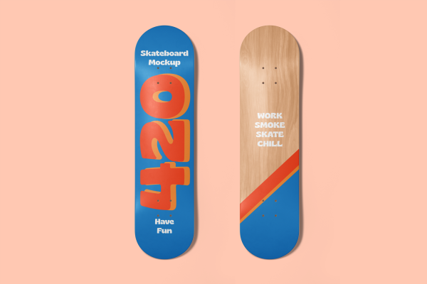 0240 可商用木质滑板样机Skateboard Mockup
