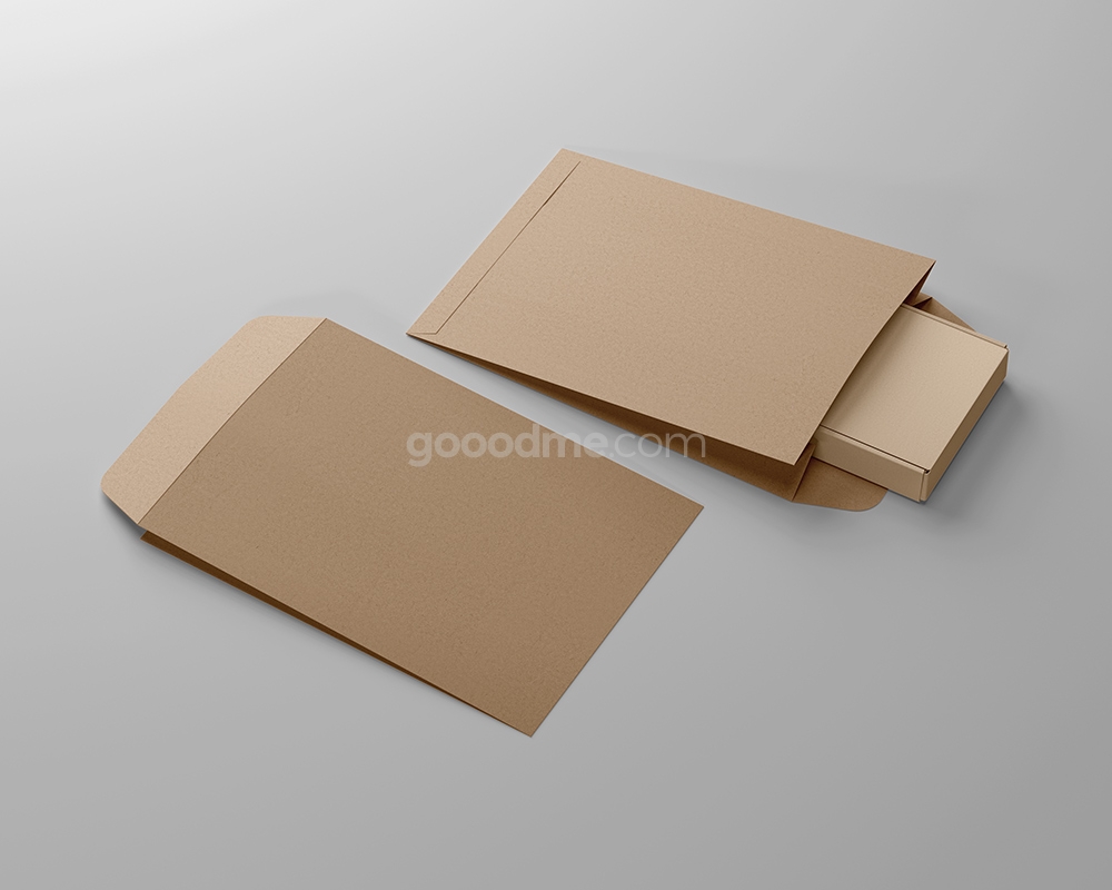 0244 可商用牛皮纸信封快递包装样机 kraft paper mailer mockup