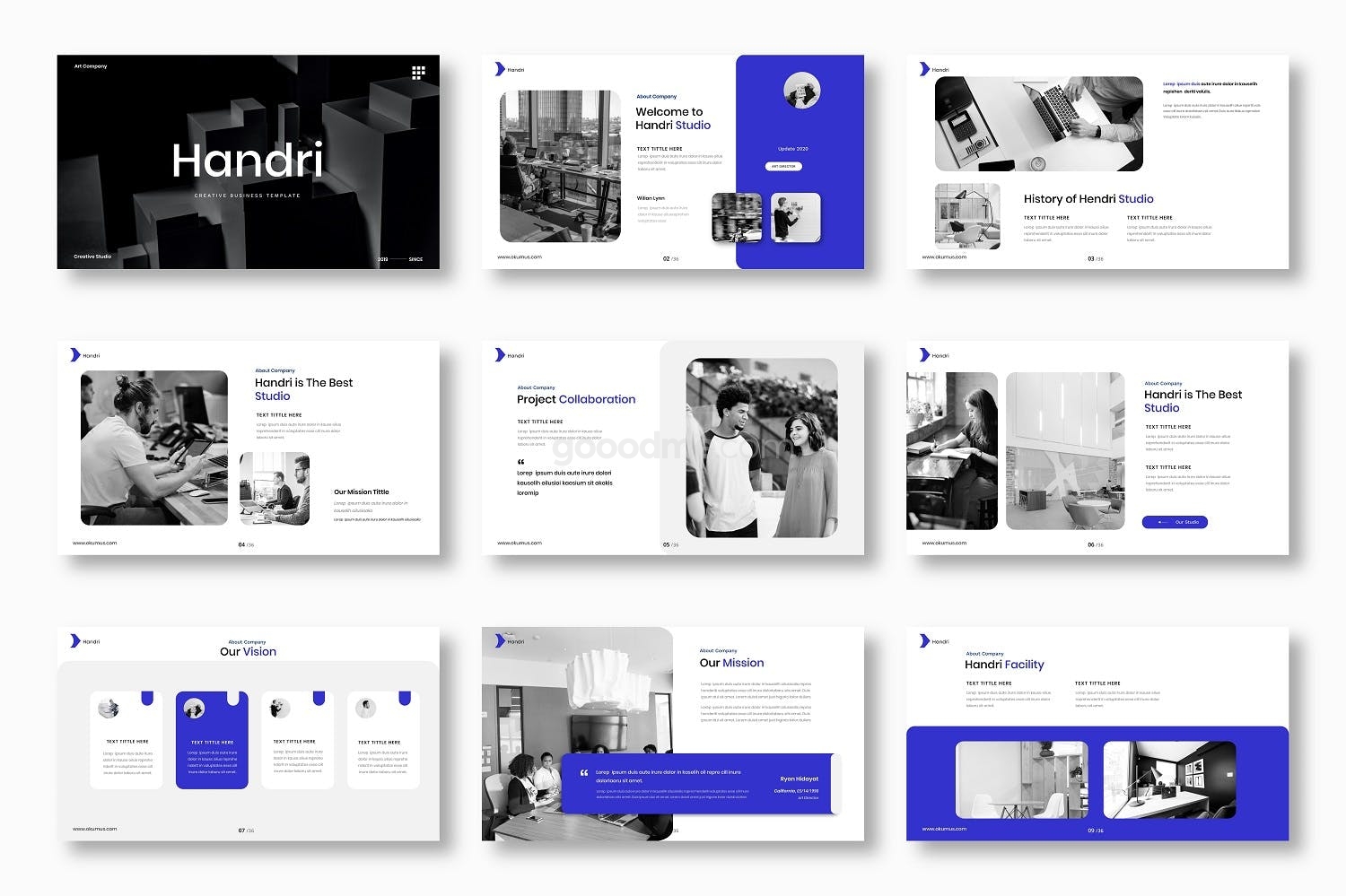 679 简约大气PPT模版商务PowerPoint模板Handri – Business PowerPoint Template