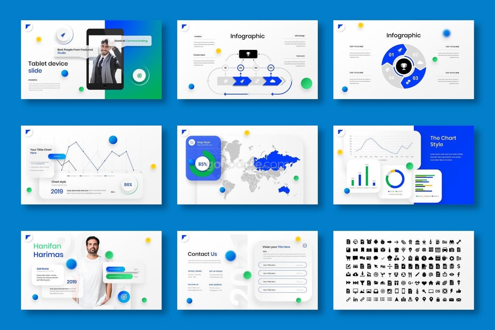 684 多用途创意设计的PPT模板Parker – Business PowerPoint Template