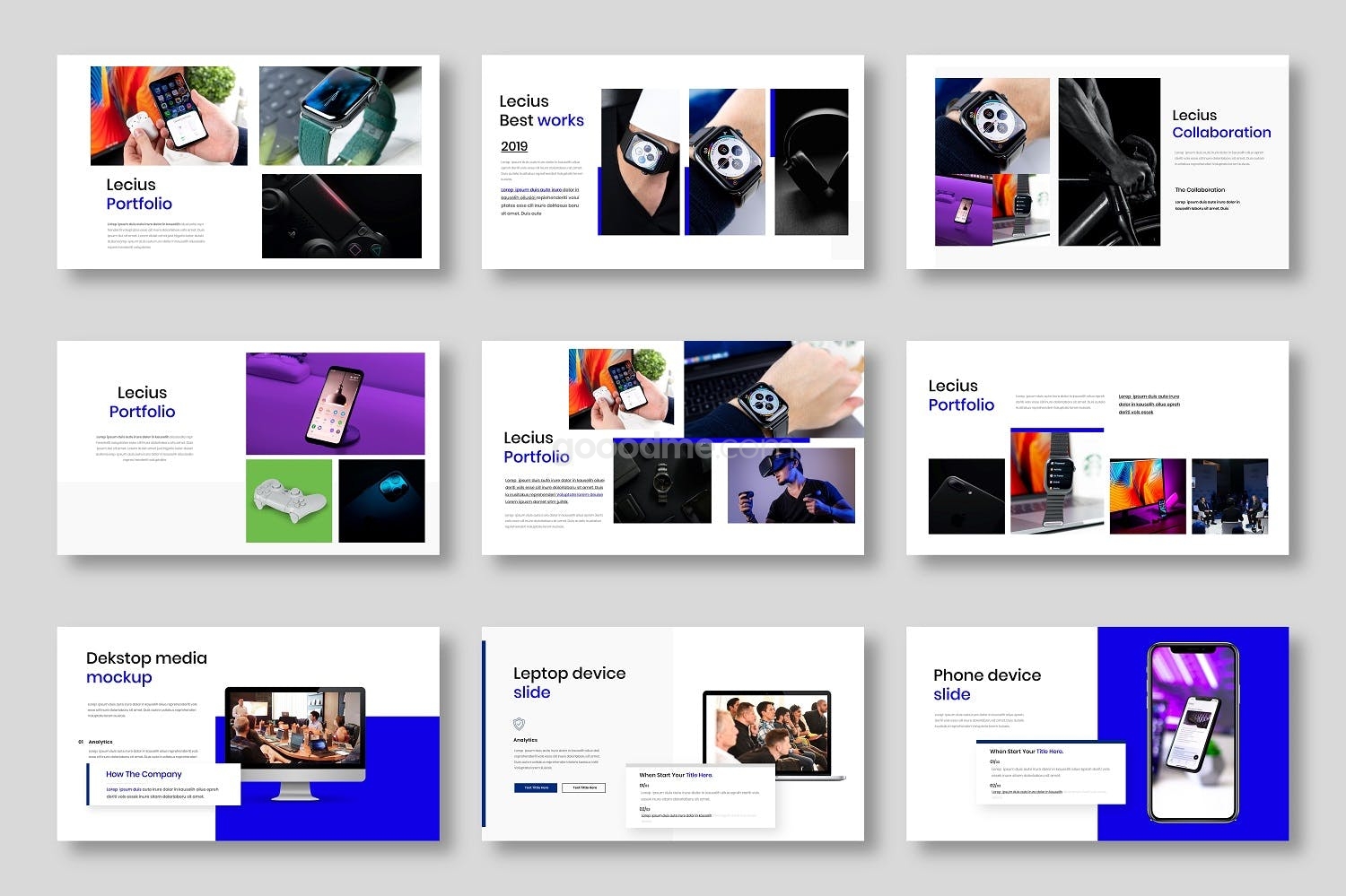 687 简洁商务风的PPT模版幻灯片模板Lecius – Business PowerPoint Template