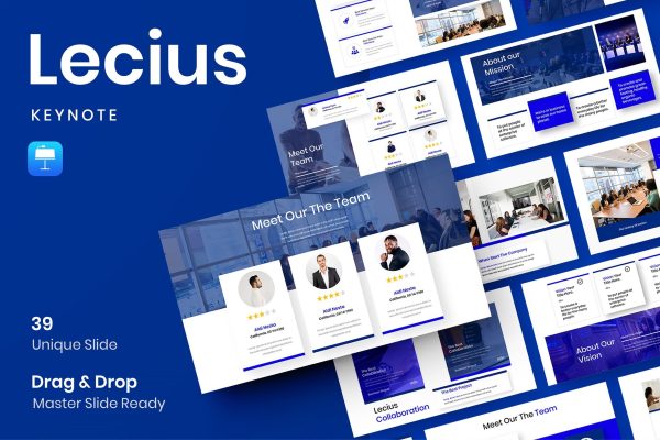 687 简洁商务风的PPT模版幻灯片模板Lecius – Business PowerPoint Template