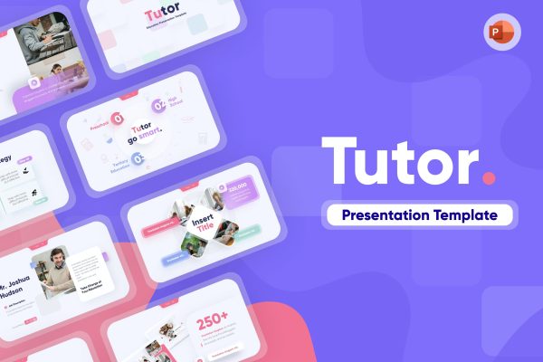 696 创意家教辅导相关的ppt模板Tutor Creative Education PowerPoint Template