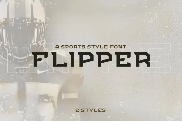 体育产业相关无衬线英文字体[粗体版本] Flipper – NFC Font Family