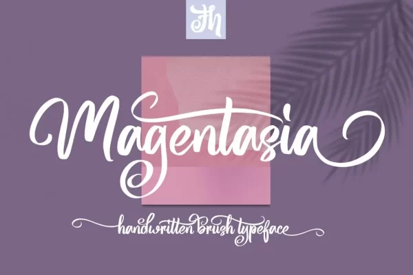 卷曲笔刷样式手写英文字体 Magentasia – Handwritten Font