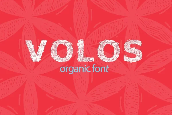 自然手绘油漆纹理海报装饰字体 VOLOS organic font