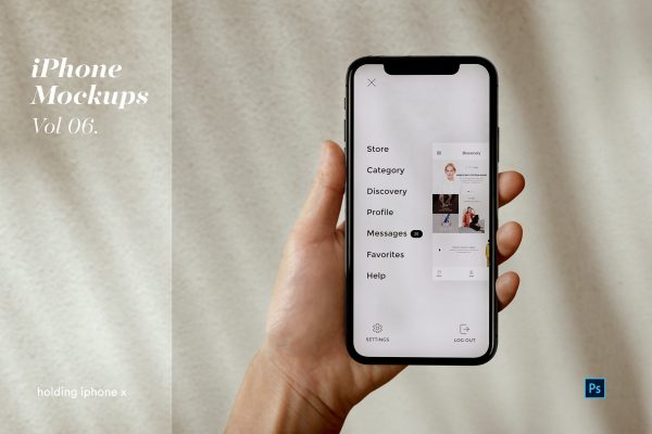 超高分辨率正视图手持iPhone苹果手机设计样机模板 iPhone Mockup Set