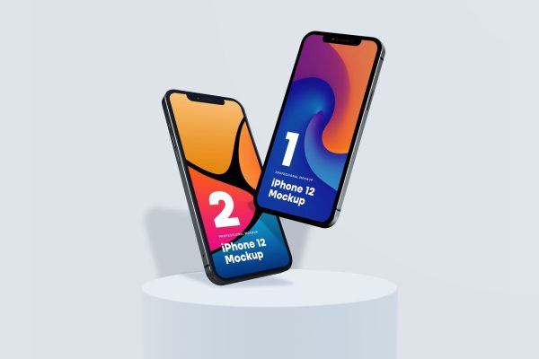 极简主义iPhone 12 Pro UI屏幕内容展示设计样机 iphone-12-pro-mockup