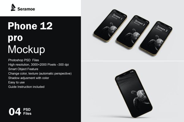 iPhone 12 pro 多角度手机样机合集 iphone-12-pro-mockup