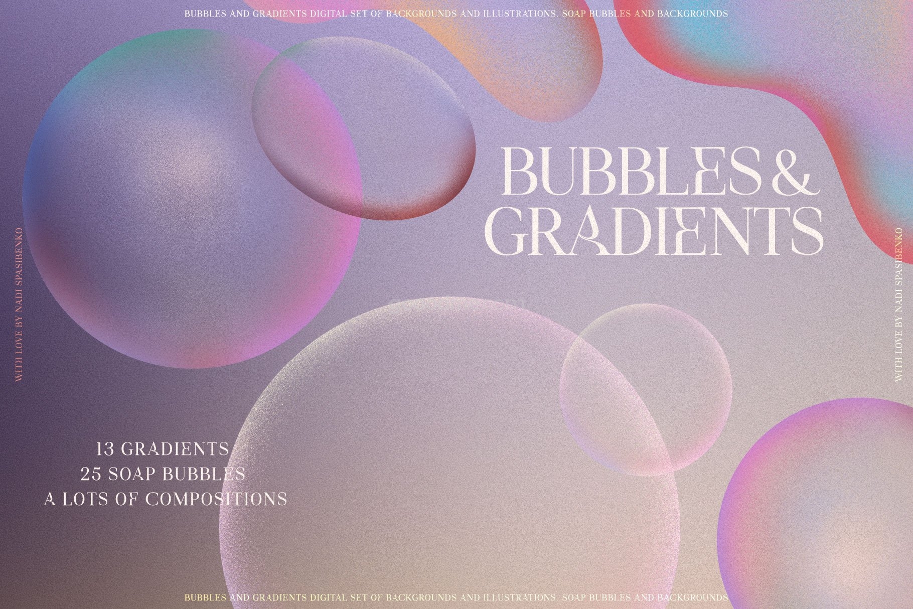 702 潮流复古炫彩酸性弥散光渐变透明气泡高清背景底纹图片设计素材 Bubbles & Colorful Gradients