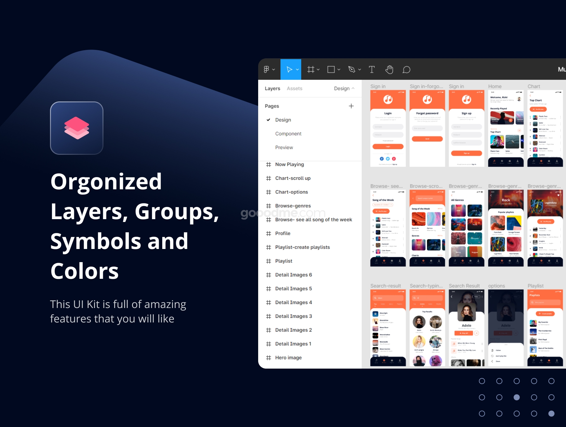 现代时尚iOS音乐播放器APP界面设计UI套件素材 Musika – Music Player App UI Kit