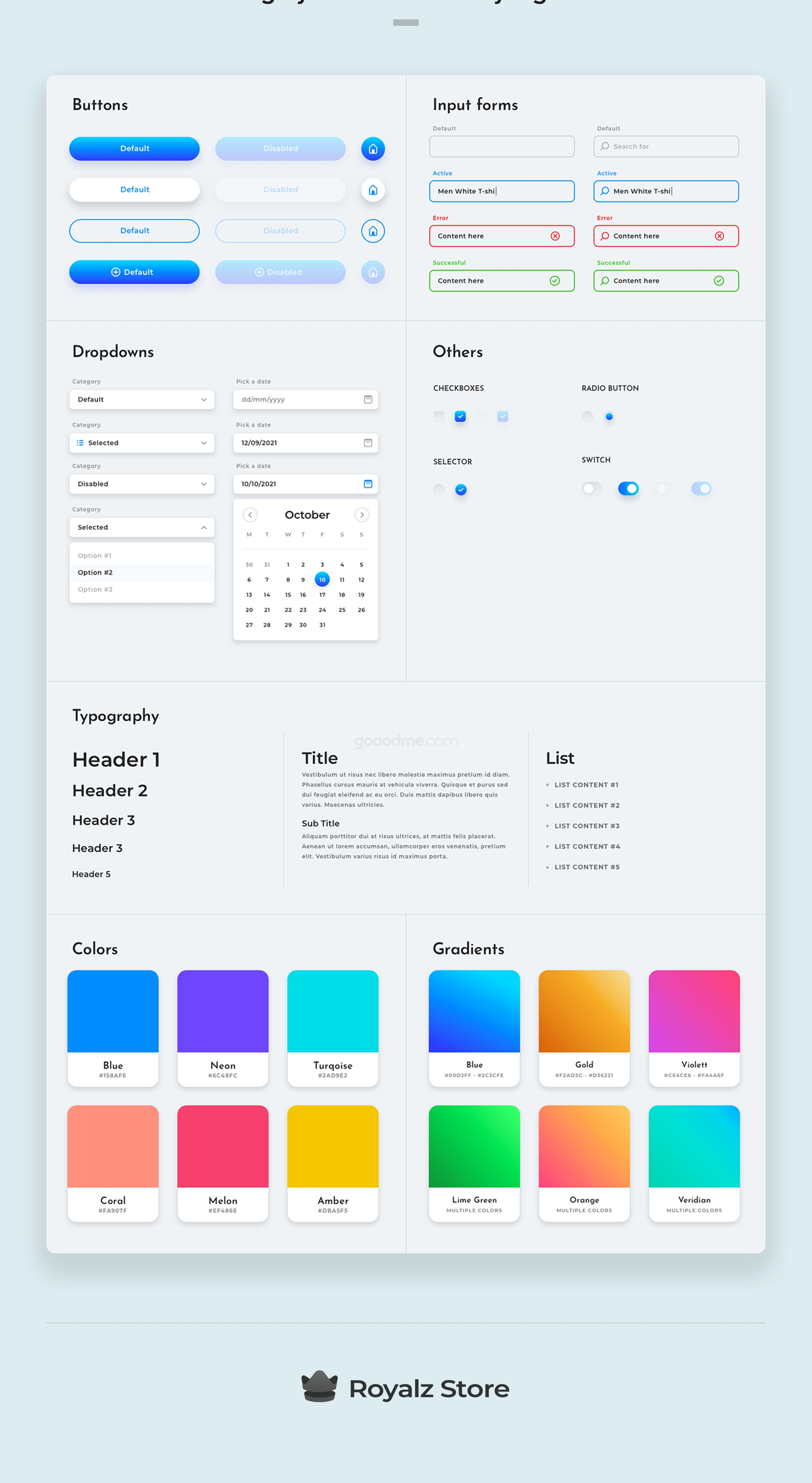 简洁后端数据统计界面网页&app UI设计模板Natasha Dashboard GUI Kit