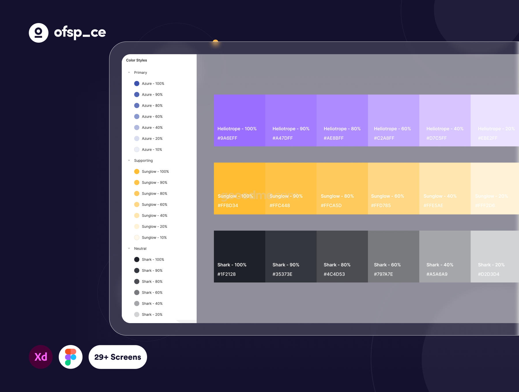 众筹类应用 UI 设计工具包Crowdfunding App UI Design Kit