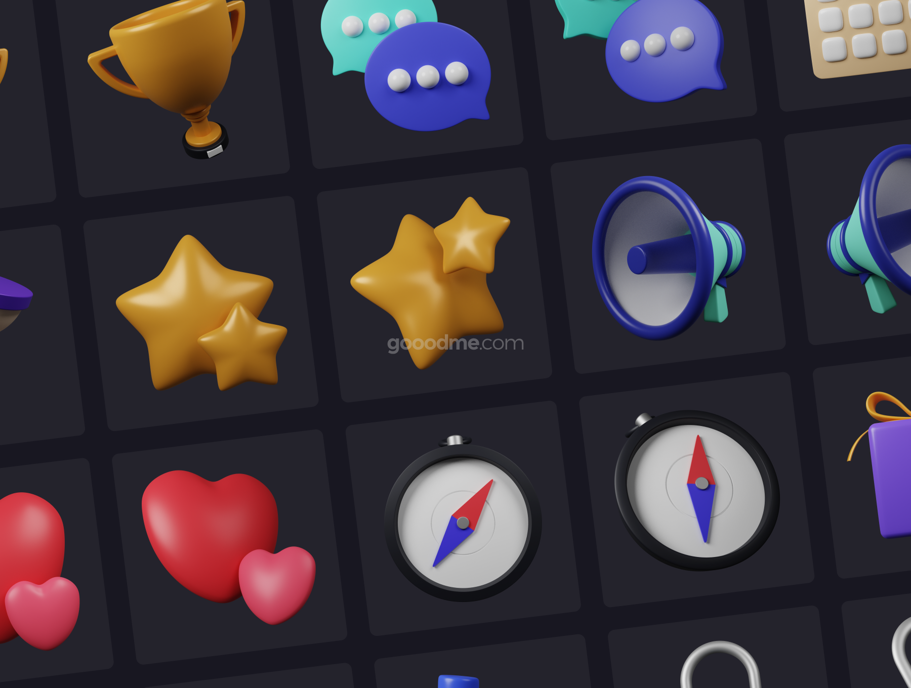 多角度程序UI可定制3D图标包Basic Pack – Customizable 3D Icons.zip