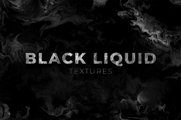 749 30款黑色烟雾流体背景高清图片素材Black Liquid Textures