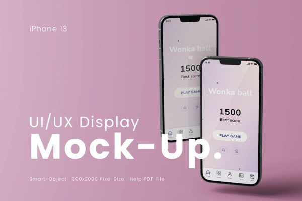 高品质iPhone APP UI样机手机屏幕展示模型ui ux iphone display mockup