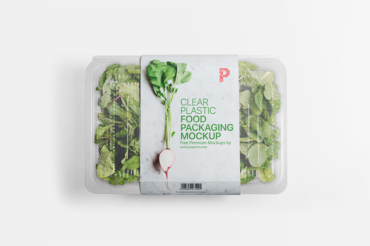 0253 可商用生鲜蔬果包装保鲜盒PSD样机 clear plastic food packaging mockup