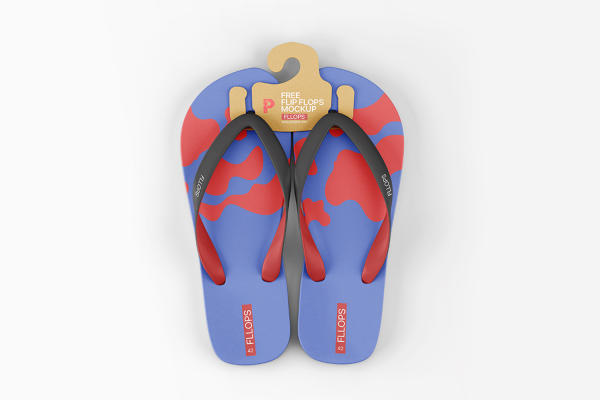 0273 可商用休闲拖鞋人字拖样机 flip flops mockup