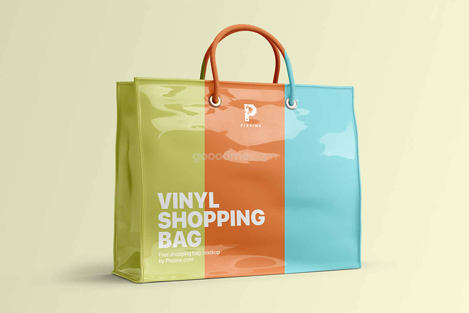 0278 可商用PV高光手提袋样机 vinyl shopping bag mockup