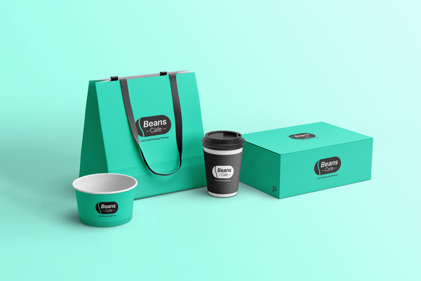 0279 可商用茶饮咖啡小食品外卖打包套装样机 cafe branding mockup