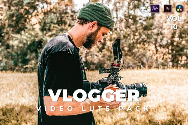 海外视频博主同款后期剪辑LUT调色PR预设 Vlogger-pack-video-luts-vol