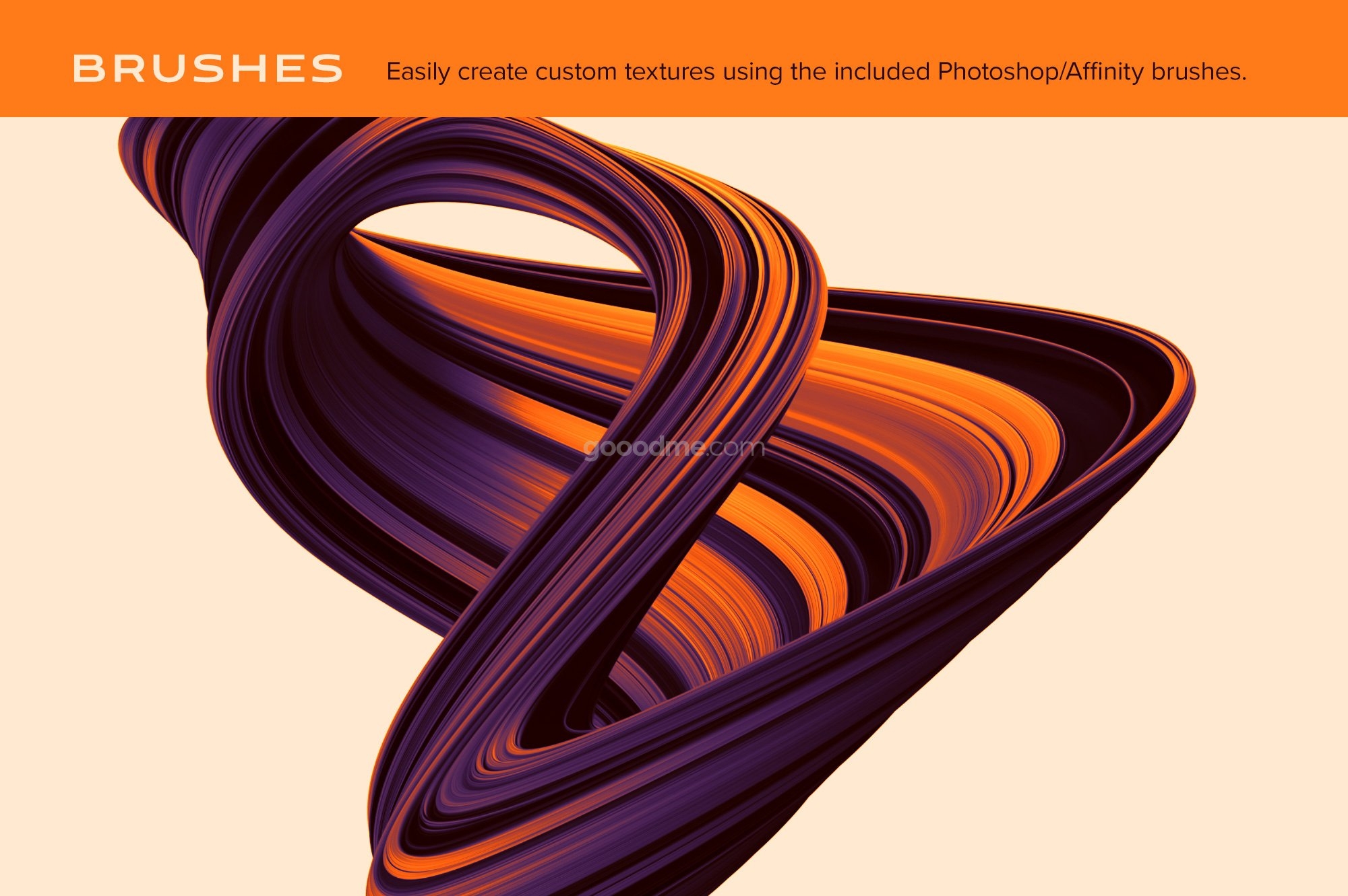 829 未来科幻3D炫彩抽象图形扭曲旋转肌理背景图片笔刷PS设计素材 Nexus Swirling Abstract Shapes