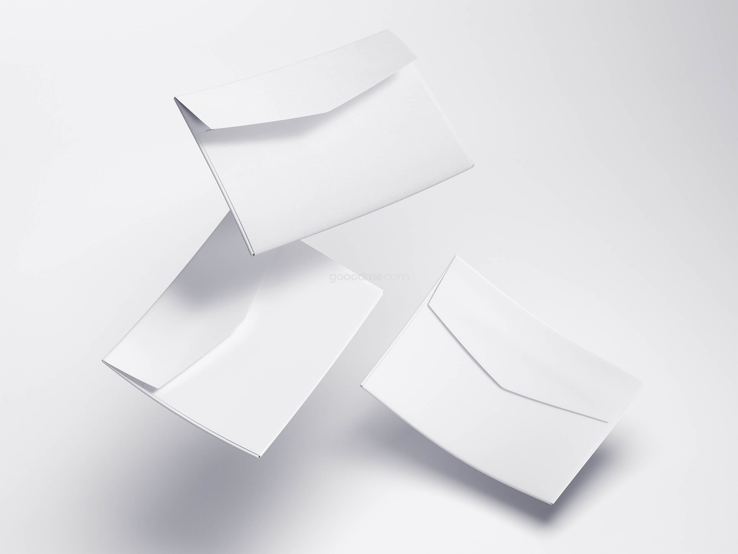 342 可商用漂浮信封品牌VI设计PSD样机素材 Levitating Envelope Mockups