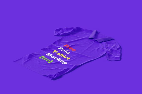 359 可商用polo文化衫T恤样机PSD素材 Polo T-shirt Mockup