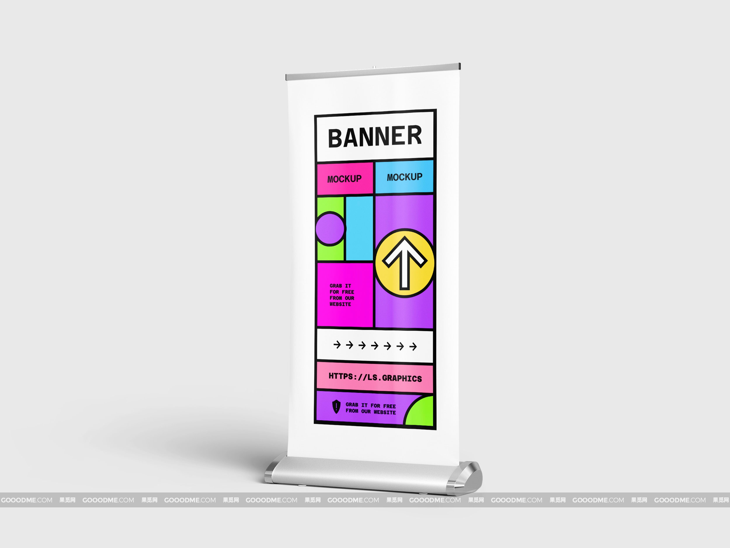 361 可商用易拉宝展架PSD样机素材 Roll-up Standing Banner Mockup